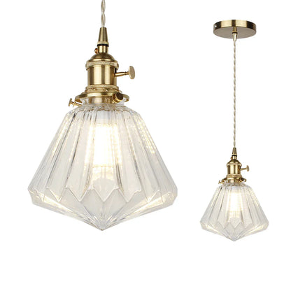 Moderne glazen diamant hanglamp-light decor-De Bazelaar