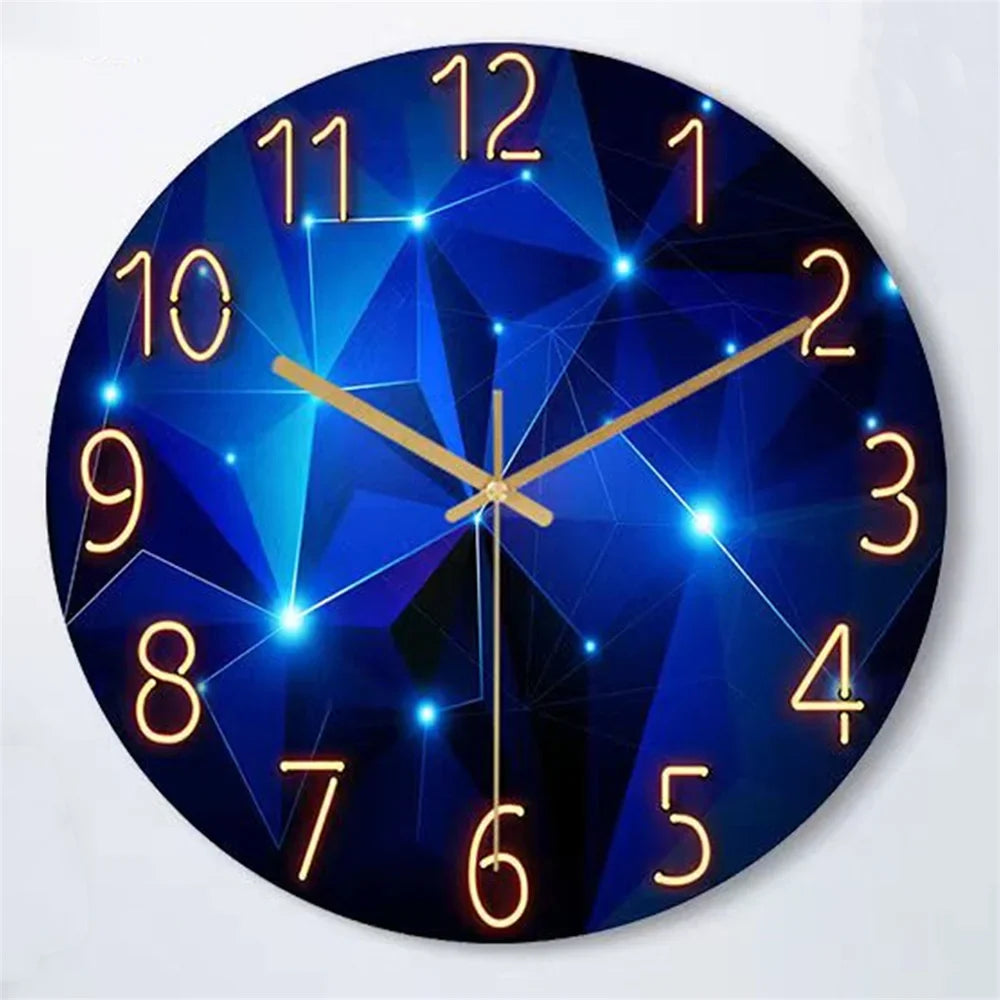 Moderne Wandklok - Geometrisch Glazen Ontwerp - Stijlvol en Functioneel-Wall Clocks-De Bazelaar