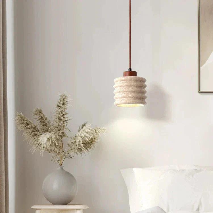 Luxe Travertin Hanglamp met LED – Crème Design-light decor-De Bazelaar