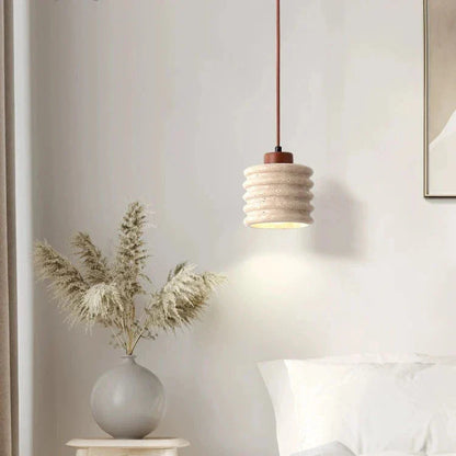 Luxe Travertin Hanglamp met LED – Crème Design-light decor-De Bazelaar