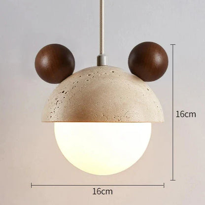 Elegante Micky Hanglamp van Travertin met LED-verlichting-light decor-De Bazelaar