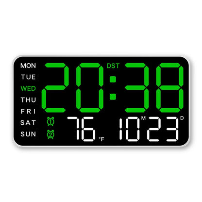 Productiviteits LED Wekker - Kalender & Stem Geactiveerd - Slimme Organisatie-Wall Clocks-De Bazelaar