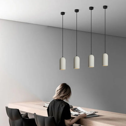 Minimalistische LED Hanglamp van Cement en Marmer-light decor-De Bazelaar