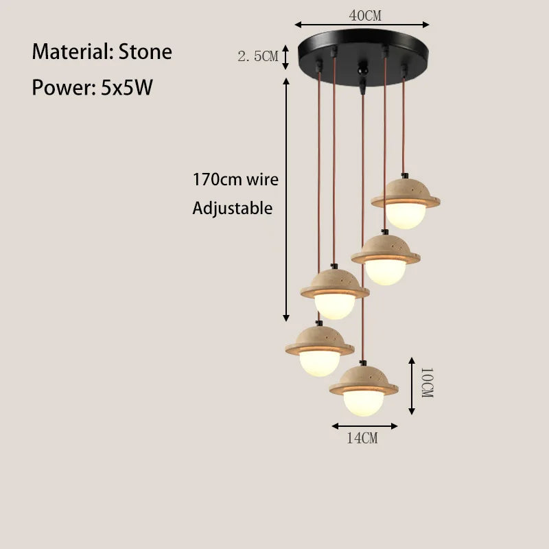 Travertin Hanglamp - Modern & Natuur Design-light decor-De Bazelaar