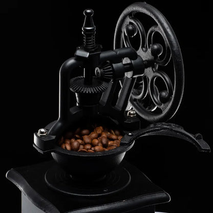 Vintage Metaal Koffiemolen - Handmatig - Keramische Kern - Unieke Smaak-Coffee & Tea-De Bazelaar
