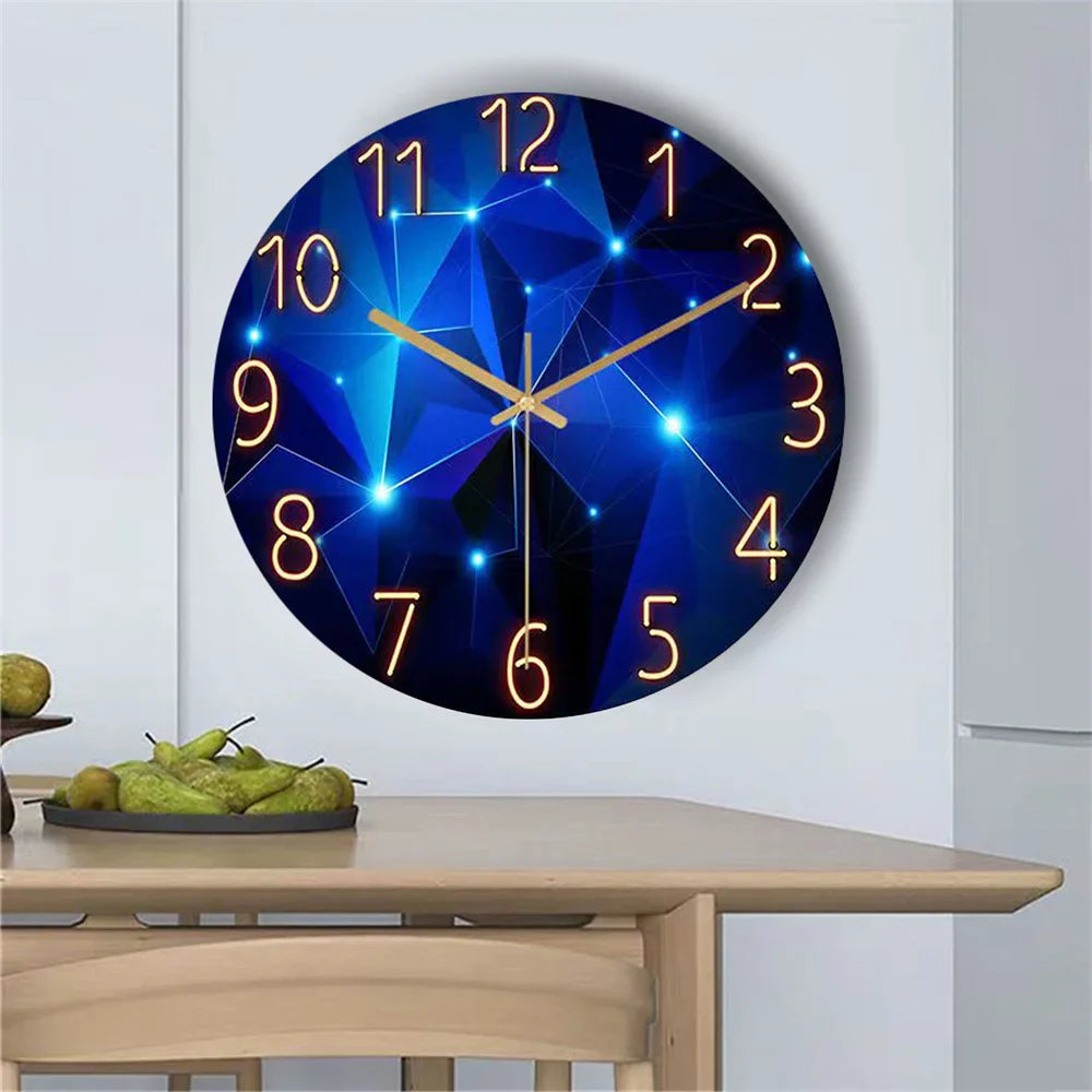 Moderne Wandklok - Geometrisch Glazen Ontwerp - Stijlvol en Functioneel-Wall Clocks-De Bazelaar