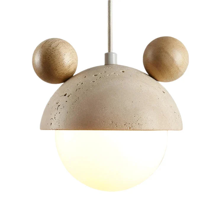 Elegante Micky Hanglamp van Travertin met LED-verlichting-light decor-De Bazelaar