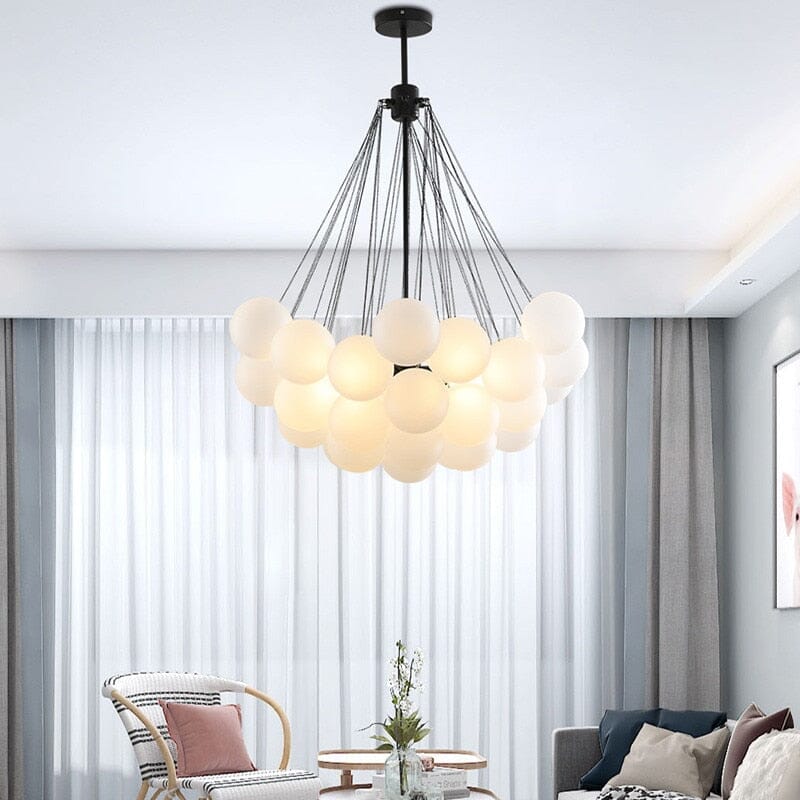 Scandinavische Hanglamp met Matte Glazen Bollen-light decor-De Bazelaar
