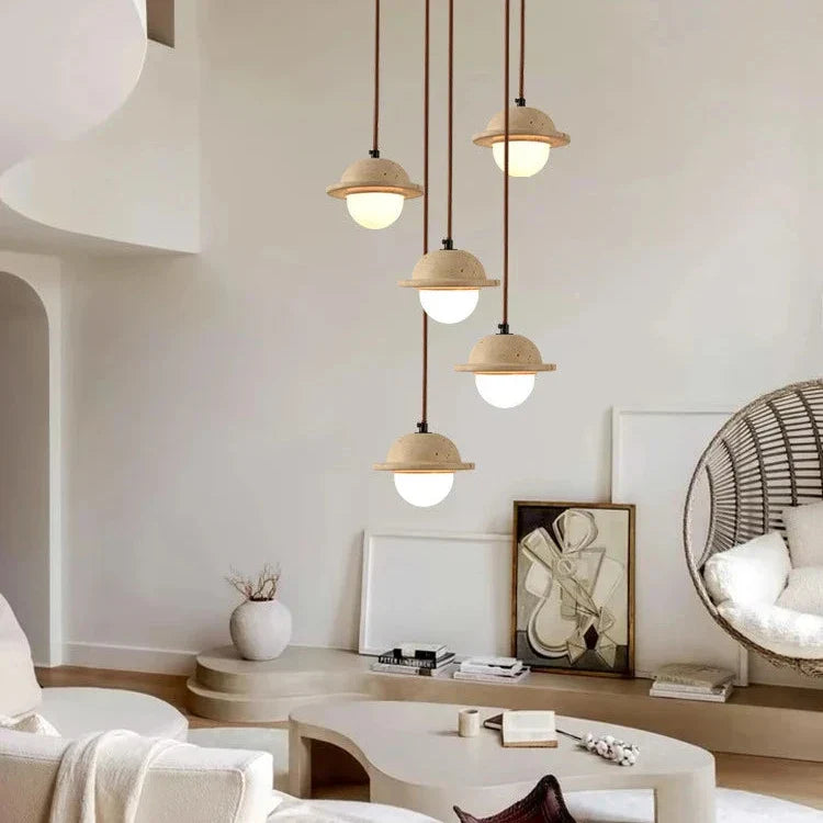 Travertin Hanglamp - Modern & Natuur Design-light decor-De Bazelaar