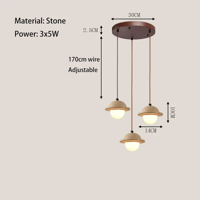 Travertin Hanglamp - Modern & Natuur Design-light decor-De Bazelaar