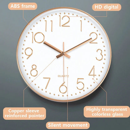 Noordse Minimalistische Wandklok - Tijdloos Design - Stijlvolle Functionaliteit-Wall Clocks-De Bazelaar