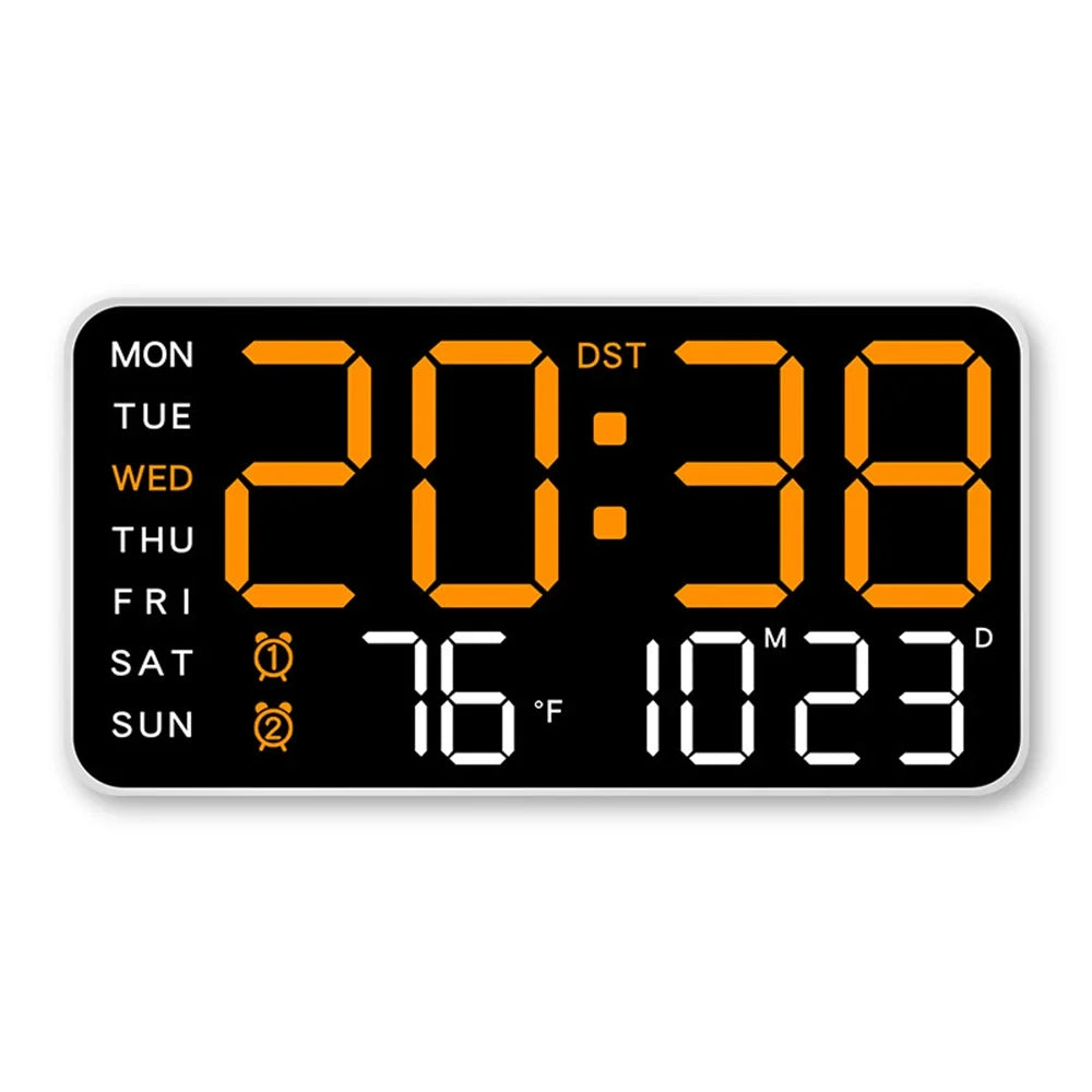 Productiviteits LED Wekker - Kalender & Stem Geactiveerd - Slimme Organisatie-Wall Clocks-De Bazelaar