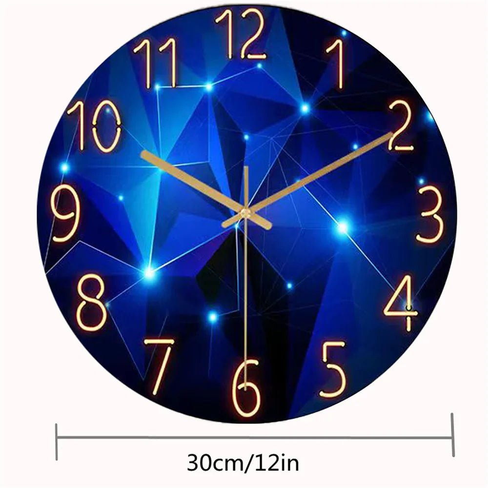 Moderne Wandklok - Geometrisch Glazen Ontwerp - Stijlvol en Functioneel-Wall Clocks-De Bazelaar