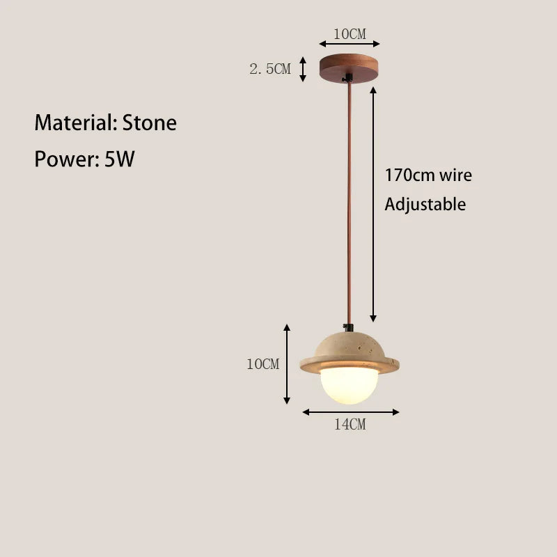 Travertin Hanglamp - Modern & Natuur Design-light decor-De Bazelaar