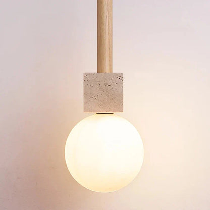 Moderne Travertin LED Hanglamp-light decor-De Bazelaar