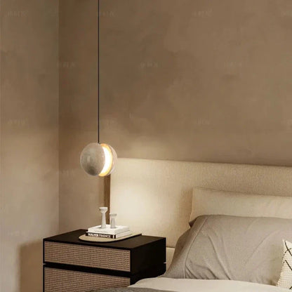 Hanglamp Lunaire Travertin – Elegantie in Natuursteen-light decor-De Bazelaar