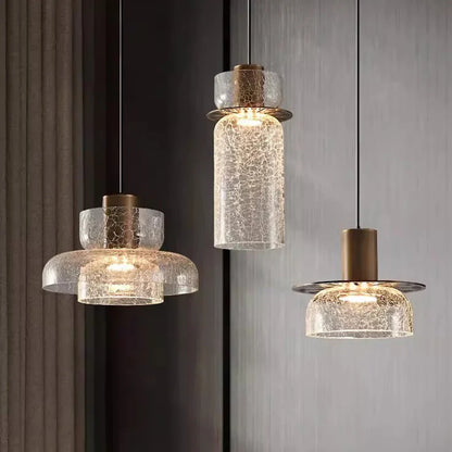 Retro LED Hanglamp Gebroken Glas - Luxe & Stijlvol-light decor-De Bazelaar