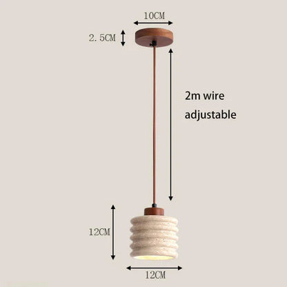 Luxe Travertin Hanglamp met LED – Crème Design-light decor-De Bazelaar