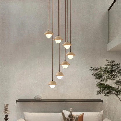 Travertin Hanglamp - Modern & Natuur Design-light decor-De Bazelaar
