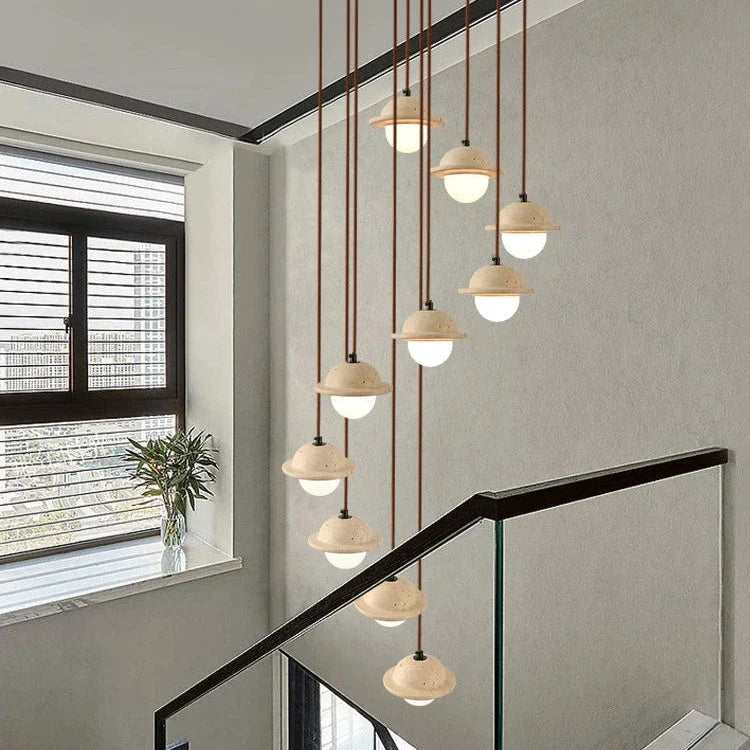 Travertin Hanglamp - Modern & Natuur Design-light decor-De Bazelaar