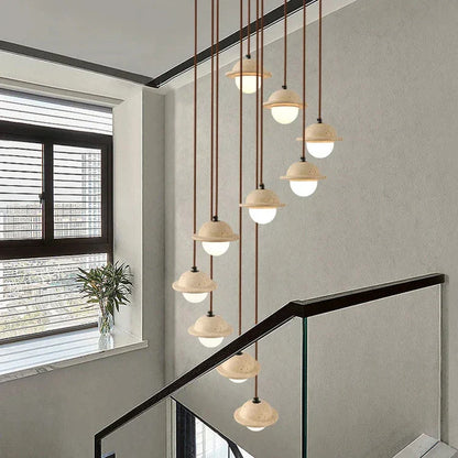 Travertin Hanglamp - Modern & Natuur Design-light decor-De Bazelaar