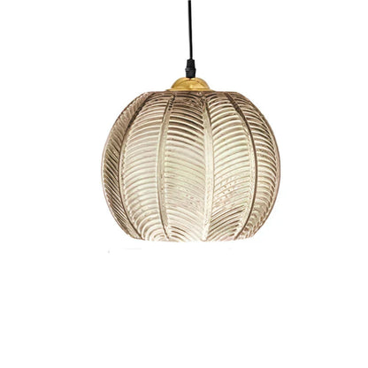 Moderne Noordse Hanglamp met Groen Bladmotief
