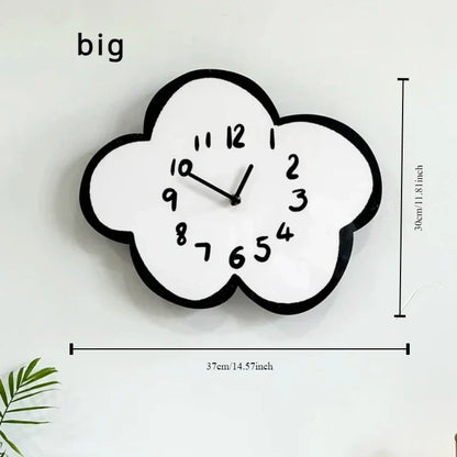 Wiebelende Wolk - Cartoon Wandklok - Uniek Decoratief Design-Wall Clocks-De Bazelaar