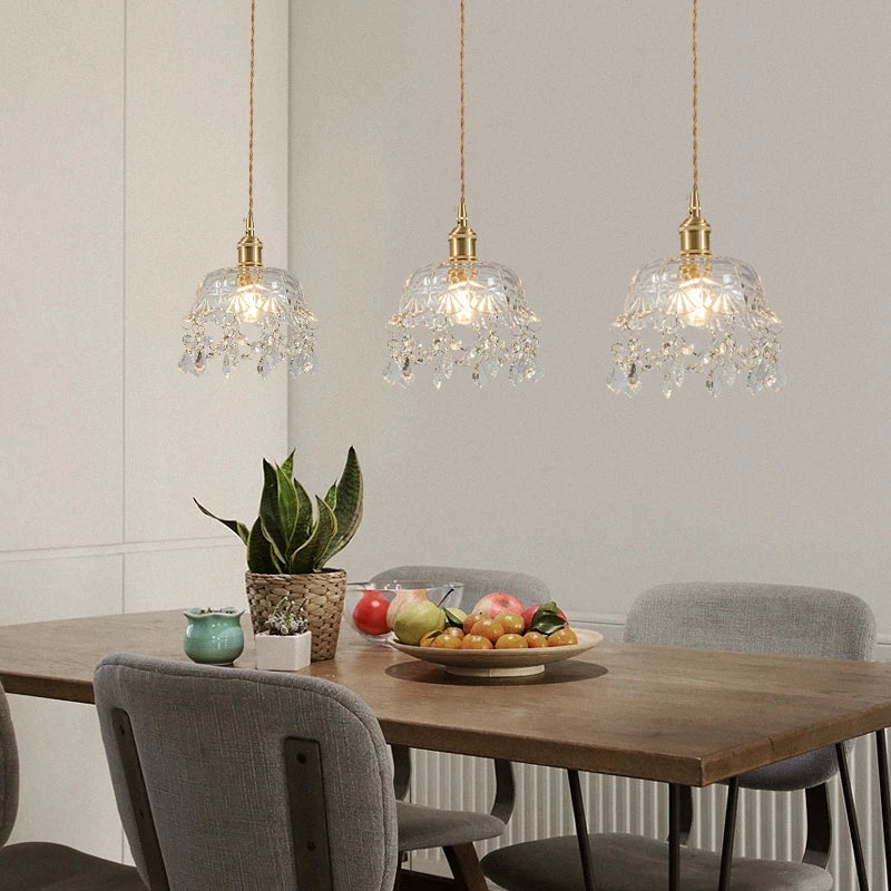 Retro Europese Glazen Hanglamp – Elegant en Tijdloos-light decor-De Bazelaar
