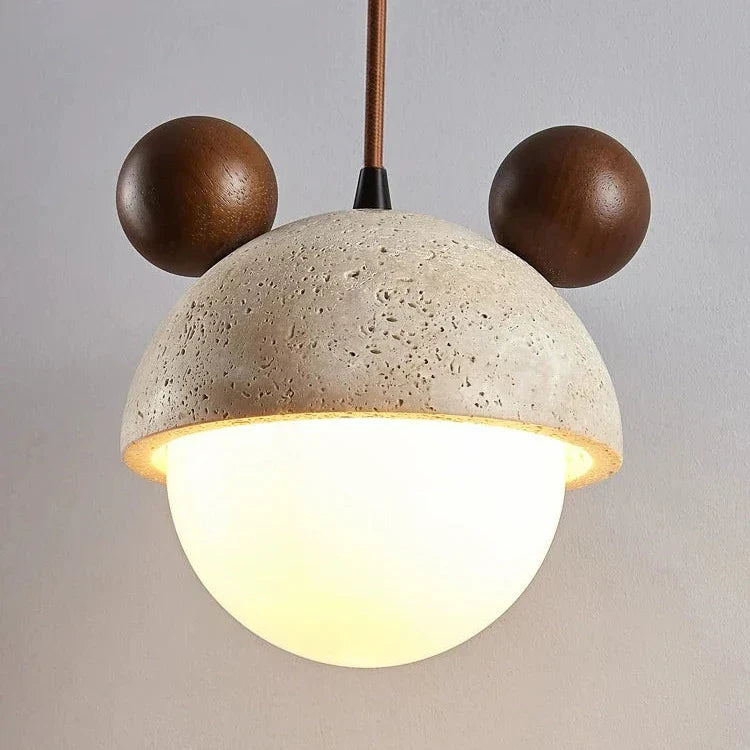 Elegante Micky Hanglamp van Travertin met LED-verlichting-light decor-De Bazelaar