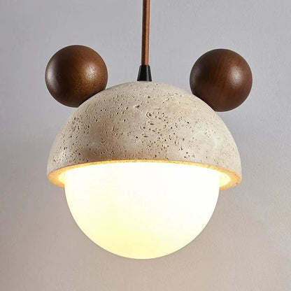 Elegante Micky Hanglamp van Travertin met LED-verlichting-light decor-De Bazelaar