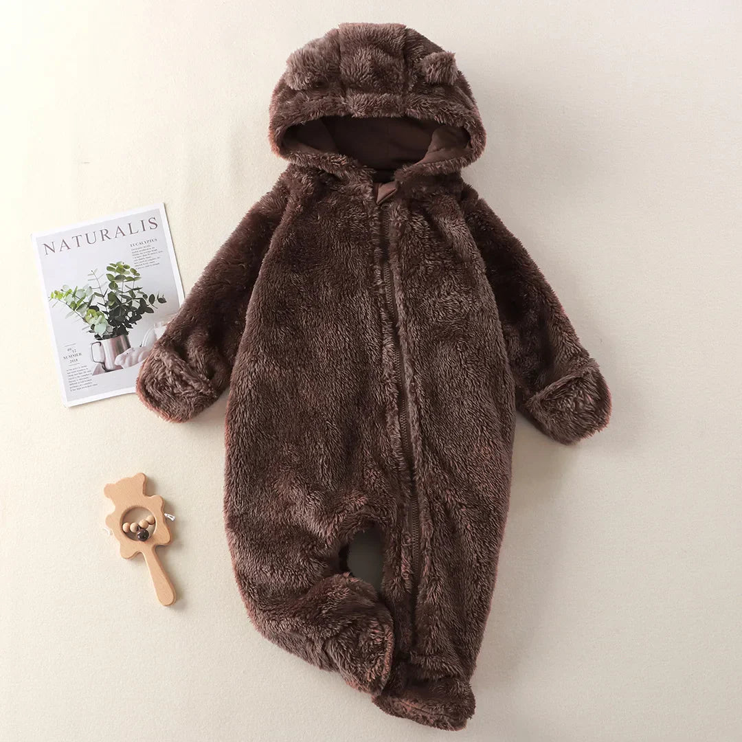 CozyCuddle - Zachte Baby Overall - Met Capuchon - Comfortabel en Warm-Baby & Toddler Clothing-De Bazelaar
