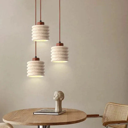 Luxe Travertin Hanglamp met LED – Crème Design-light decor-De Bazelaar