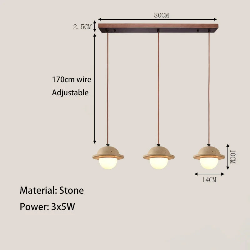 Travertin Hanglamp - Modern & Natuur Design-light decor-De Bazelaar