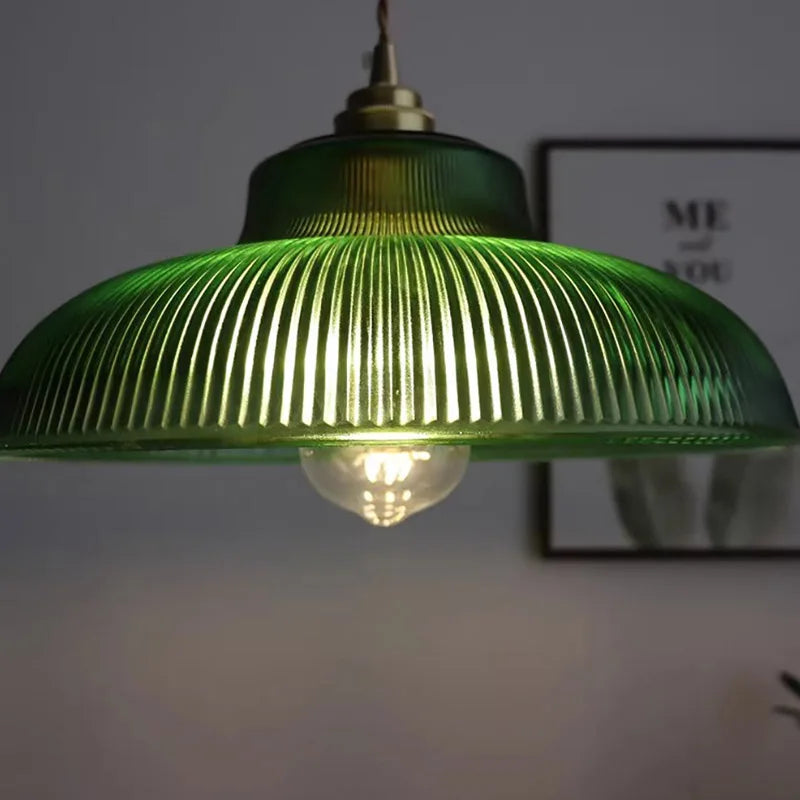 LED Vintage Hanglamp Groen Glas – Stijlvol en Duurzaam-light decor-De Bazelaar