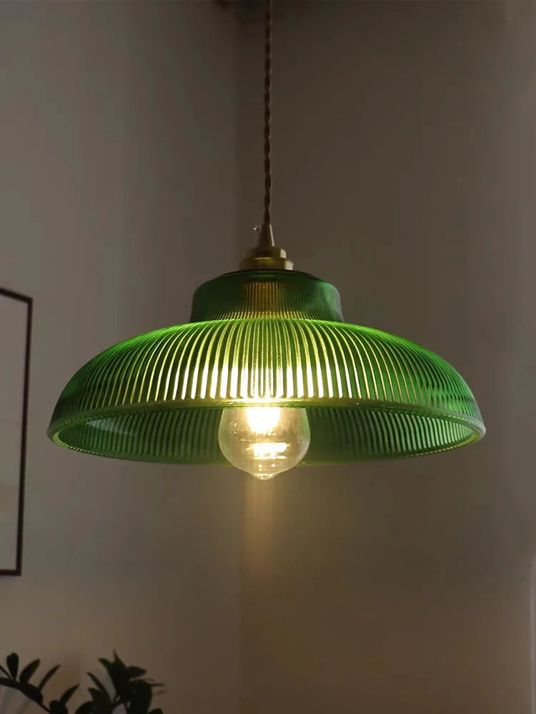 LED Vintage Hanglamp Groen Glas – Stijlvol en Duurzaam-light decor-De Bazelaar