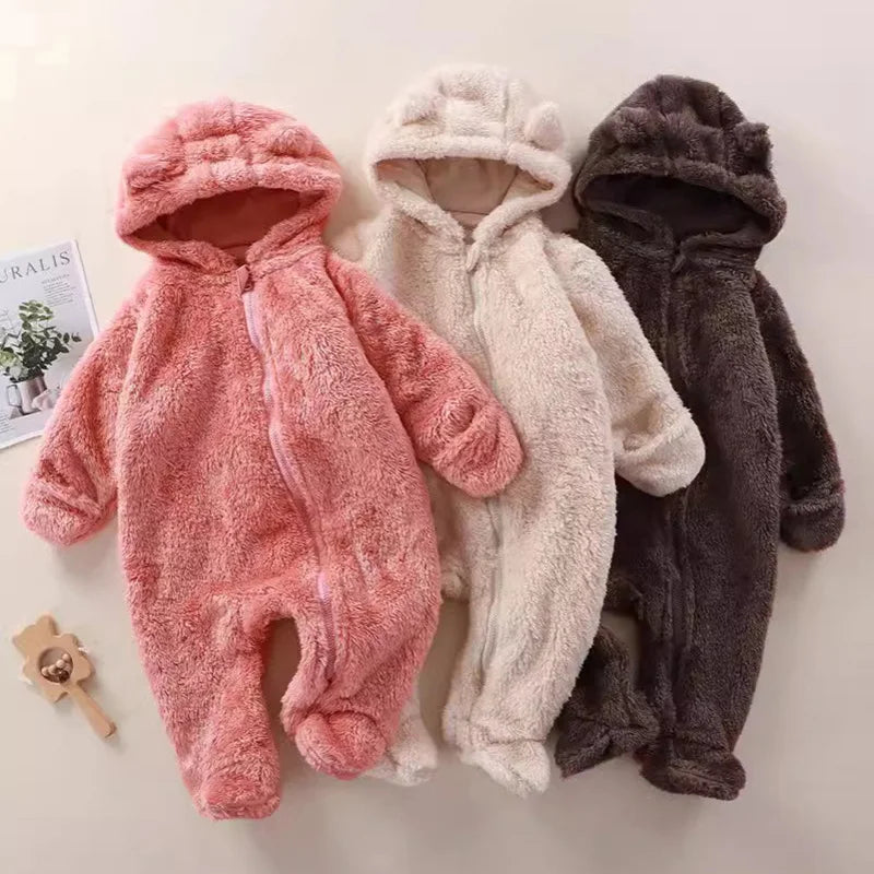 CozyCuddle - Zachte Baby Overall - Met Capuchon - Comfortabel en Warm-Baby & Toddler Clothing-De Bazelaar