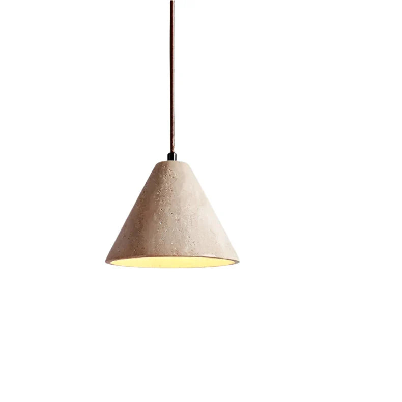 Moderne Travertin Hanglamp LED – Elegante Gele Kalksteen Designlamp-light decor-De Bazelaar