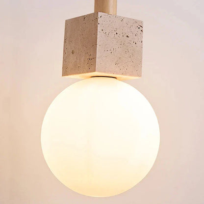 Moderne Travertin LED Hanglamp-light decor-De Bazelaar