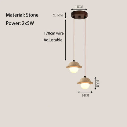 Travertin Hanglamp - Modern & Natuur Design-light decor-De Bazelaar