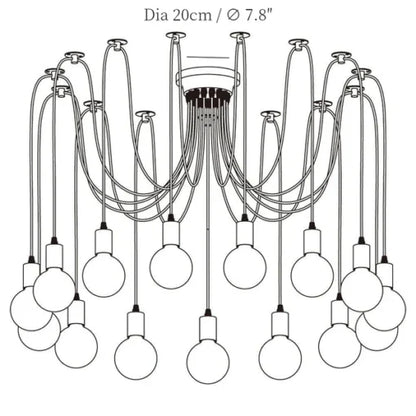 Spider Plafondlamp – Modern Industrieel Design-light decor-De Bazelaar