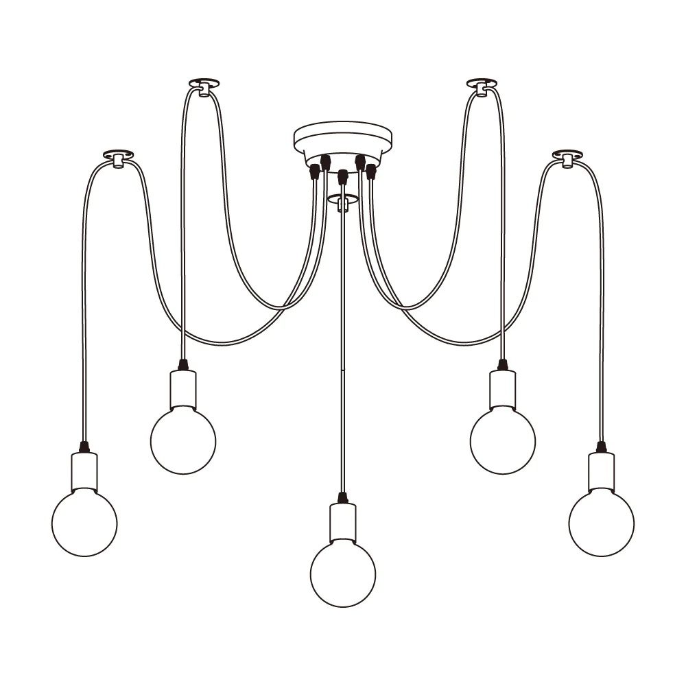 Spider Plafondlamp – Modern Industrieel Design-light decor-De Bazelaar