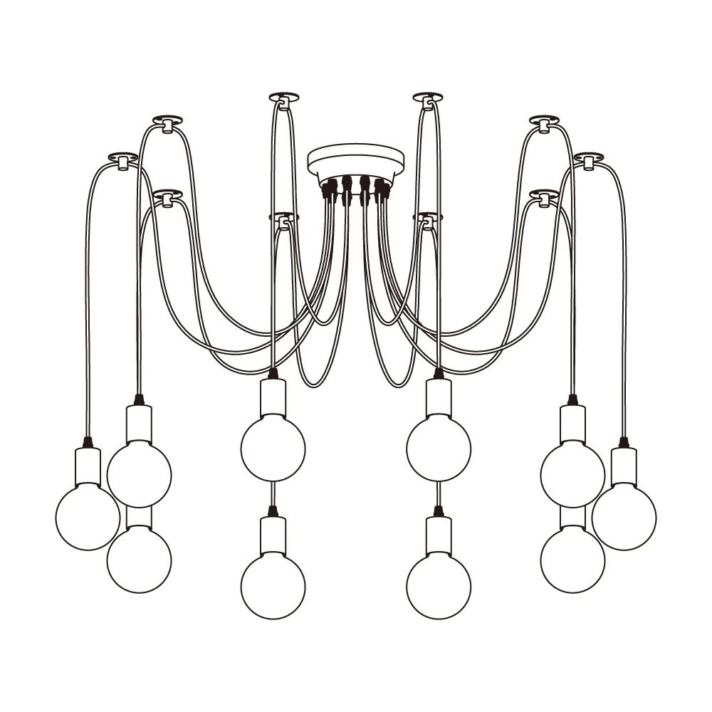 Spider Plafondlamp – Modern Industrieel Design-light decor-De Bazelaar