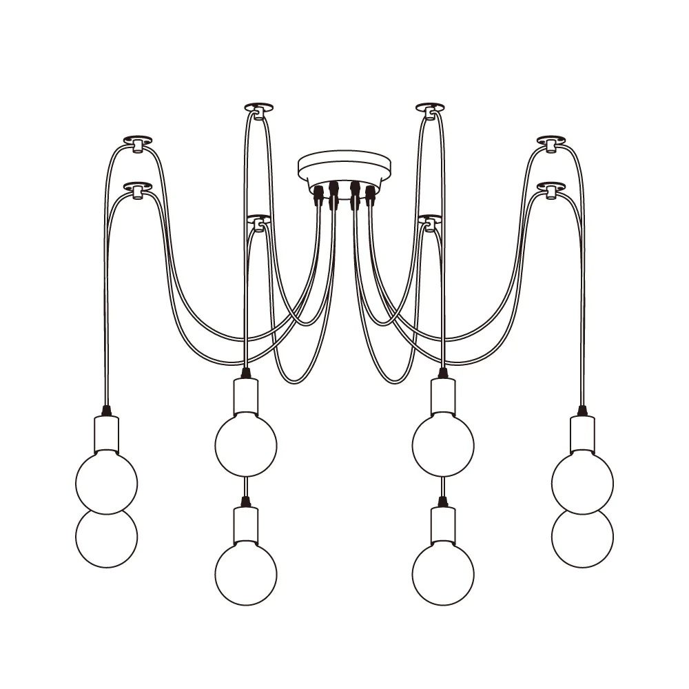 Spider Plafondlamp – Modern Industrieel Design-light decor-De Bazelaar