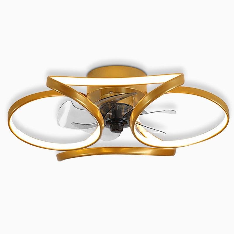 Moderne LED Plafondventilator met Bloemen – Stijlvol en Functioneel-lamp-De Bazelaar