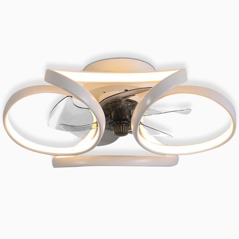 Moderne LED Plafondventilator met Bloemen – Stijlvol en Functioneel-lamp-De Bazelaar