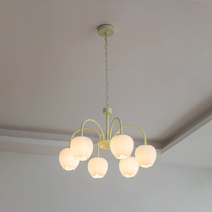Tulip Elegante Matcha Kroonluchter – Luxe en Sfeervol Design-lamp-De Bazelaar