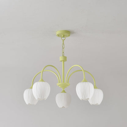 Tulip Elegante Matcha Kroonluchter – Luxe en Sfeervol Design-lamp-De Bazelaar