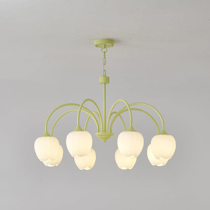 Tulip Elegante Matcha Kroonluchter – Luxe en Sfeervol Design-lamp-De Bazelaar