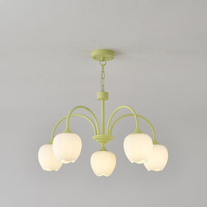 Tulip Elegante Matcha Kroonluchter – Luxe en Sfeervol Design-lamp-De Bazelaar