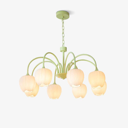 Tulip Elegante Matcha Kroonluchter – Luxe en Sfeervol Design-lamp-De Bazelaar